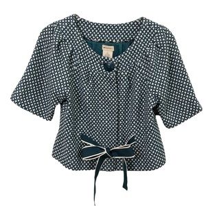 Anthropologie | Tweed Retro Green White Cropped Jacket